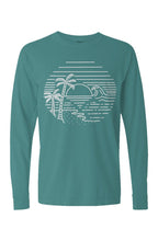 Beach Scene Long Sleeve T-Shirt Graphic on Front