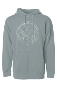 Adventure is Out There Hoodie Graphic on Front