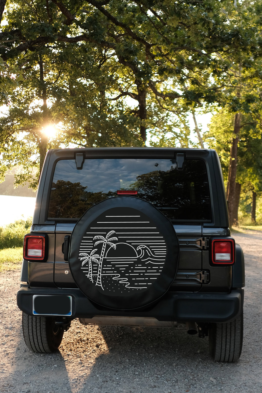 Beach Scene Tire Cover