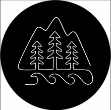 Custom Tire Cover - Mountains Trees & Waves