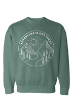 Adventure is Out There Crewneck Sweatshirt Graphic on Front