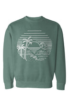 Beach Scene Crewneck Sweatshirt Graphic on Front