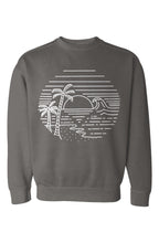 Beach Scene Crewneck Sweatshirt Graphic on Front