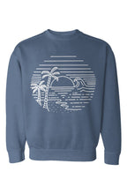 Beach Scene Crewneck Sweatshirt Graphic on Front