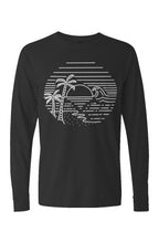 Beach Scene Long Sleeve T-Shirt Graphic on Front