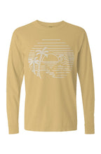 Beach Scene Long Sleeve T-Shirt Graphic on Front