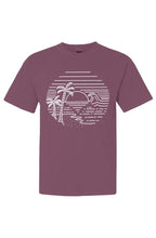 Beach Scene Short Sleeve T-Shirt Graphic on Front