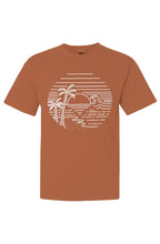 Beach Scene Short Sleeve T-Shirt Graphic on Front