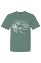 Beach Scene Short Sleeve T-Shirt Graphic on Front