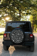 All Over Floral Tire Cover