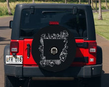 Floral Arkansas State Design Tire Cover