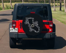 Floral California State Design Tire Cover