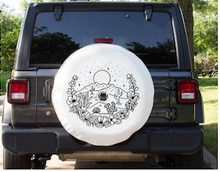 Desert Floral Scene Tire Cover