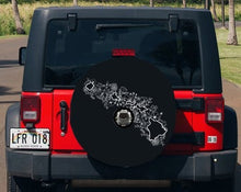 Floral Hawaii State Design Tire Cover