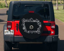 Floral Iowa State Design Tire Cover