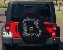Floral Missouri State Design Tire Cover