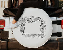 Floral Oregon State Design Tire Cover
