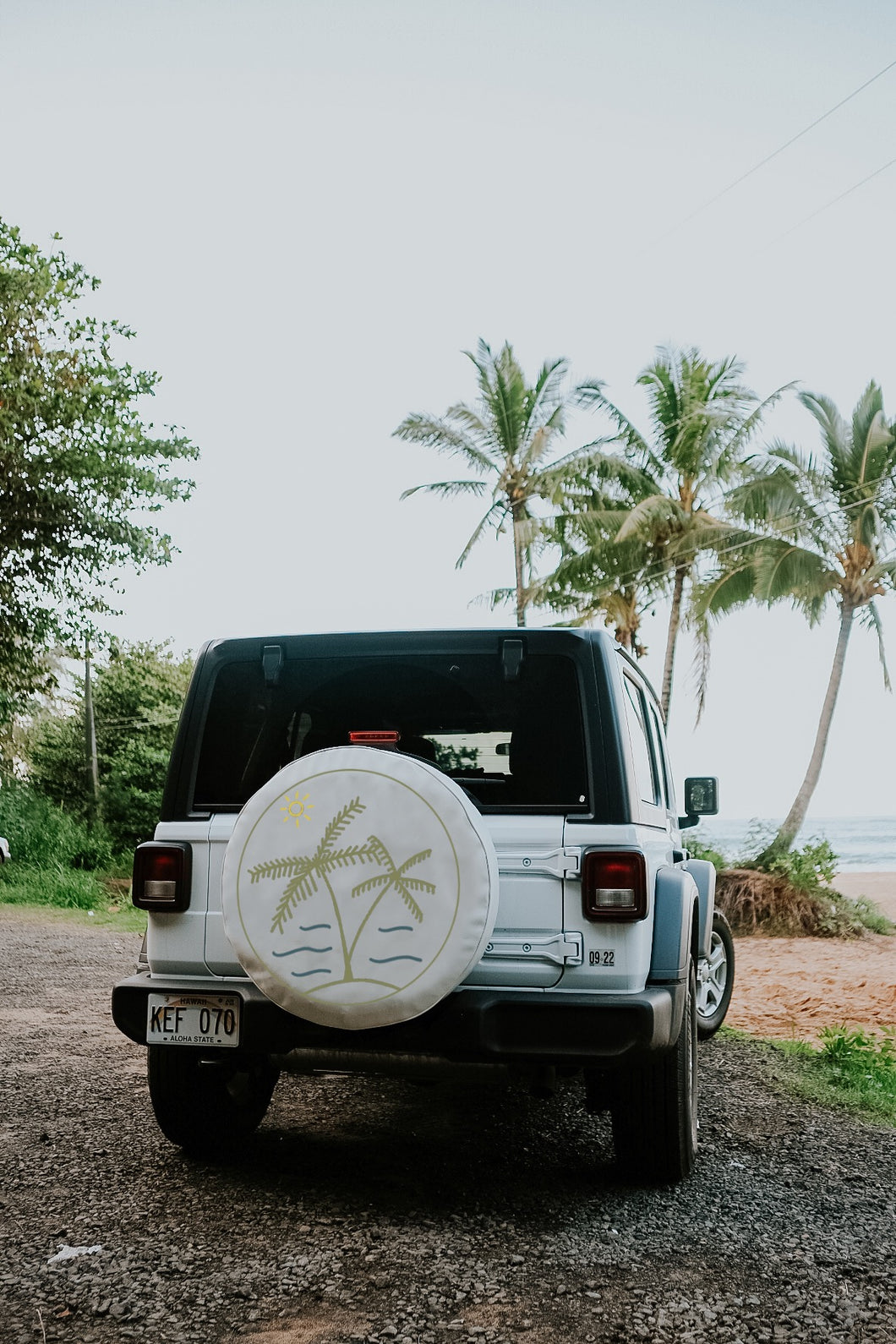 Palm Tree Spare Tire Cover