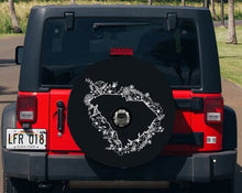 Floral South Carolina State Design Tire Cover