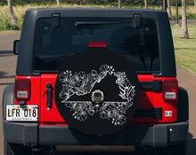 Floral Virginia State Design Tire Cover