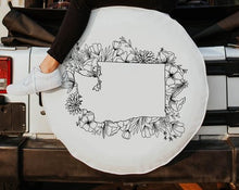 Floral Washington State Design Tire Cover