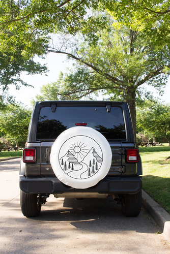 Mountainscape Tire Cover